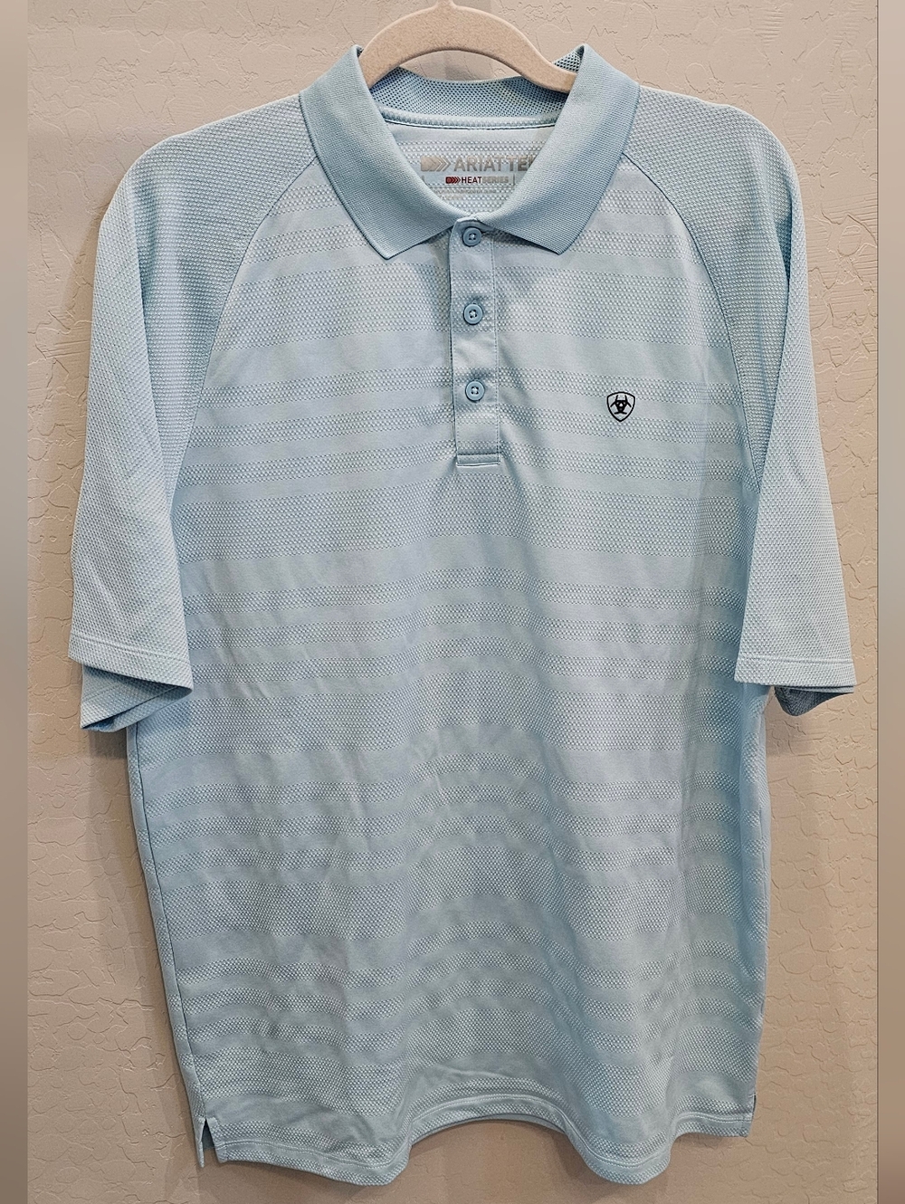 Ariat Men’s Pale Blue Performance Polo Shirt